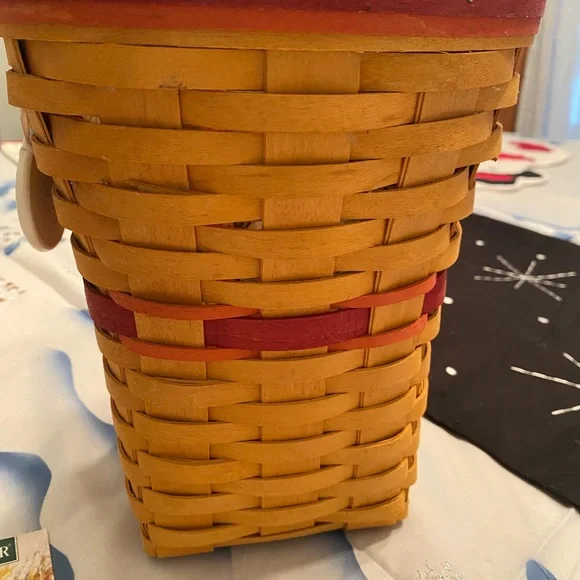 Longaberger 1999 May Series Snapdragon Basket w/ Liner & Tie-On – Complete Set - Picture 9 of 9